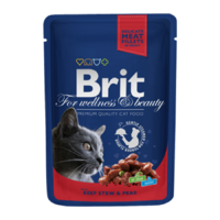 Brit Brit Premium Cat Pouches Beef Stew With Peas 100g