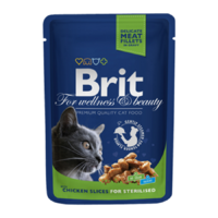 Brit Brit Premium Cat Pouches Chicken slices for Sterilized 100g