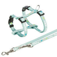 Trixie Trixie Junior Harness with Lead - hám és póráz szett (mintás) kutyák részére (27–45 cm/10mm, 2m)