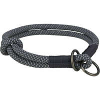 Trixie Trixie soft rope semi-choke, puha félfojtó kötélnyakörv, S-M:40cm/10mm, fekete/szürke