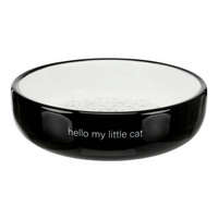 Trixie Trixie Ceramic Bowl - kerámia tál (fehér,fekete) rövid orrú macskák részére (0,3l /Ø15cm)