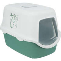 Trixie KT24:Trixie Vico Cat Litter Tray - Fedeles macska WC (zöld/fehér) 40x40x56cm