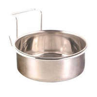 Trixie Trixie Bowl with Holder, Stainless Steel - madáretető (fém) kalitkákba (150ml/ø7cm)