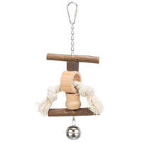 Trixie Trixie Toy for ornamental birds - játék (fa,kötéllel) díszmadarak részére (20cm)