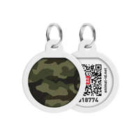 WAU DOG WAUDOG Smart ID QR - biléta (terepszínű minta, QR kód) kisállatok részére (Ø25mm)