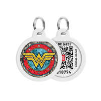 WAU DOG WAUDOG Smart ID QR - biléta ("Wonder Women 2" minta, QR kód) kisállatok részére (Ø25mm)