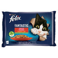 Mars-Nestlé Felix Fantastic in jelly - alutasakos (csirke,paradicsom,marha,sárgarépa) nedves eledel aszpikban, (4x85g)