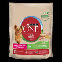 Mars-Nestlé Purina ONE Mini/Small Weight Control - száraztáp (pulyka,rizs) túlsúlyos vagy ivartalanított kistestű kutyáknak részére (800g)