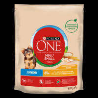 Mars-Nestlé Purina ONE Mini/Small Junior - száraztáp (csirke,rizs) kutyák részére (800g)