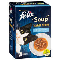 Mars-Nestlé FELIX Soup Tender strips - nedves eledel (halas válogatás, szósz) macskák részére (6x48g)