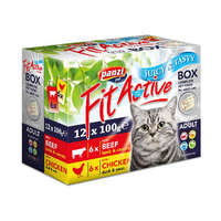 FitActive FitaActive Cat FitaBox - nedves eledel (marha,csirke,pulyka,borjú) válogatás szószban macskák részére (12x100g)