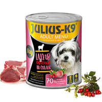 JULIUS-K9 PETFOOD Julius-K9 konzerv Adult - nedveseledel (bárány,csipkebogyó) felnőtt kutyák részére (800g)