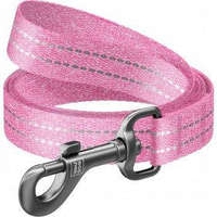 WAU DOG WAUDOG Re-cotton, Reflective Dog Leash (L-XXL) - póráz, újrahasznosított pamutból (pink, fényvisszaverő csíkkal) kutyák részére (25mm/150cm)