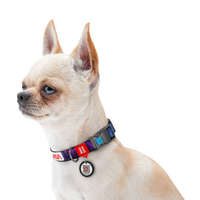 WAU DOG WAUDOG collar NASA21 - nyakörv (QR kódos, NASA21 dizájn, müa.csatt) kutyák részére (23-35cm/15mm) S