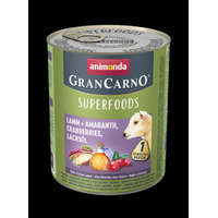 Animonda Animonda GranCarno Adult (superfood) konzerv - Felnőtt kutyák részére, bárány, amaránt, áfonya, lazacolaj (800g)
