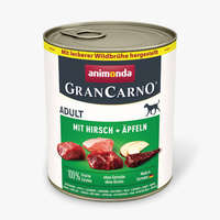 Animonda Animonda GranCarno deer + apple Adult (sertés+szarvas+alma) konzerv - Felnőtt kutyák részére (800g)
