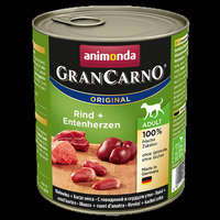 Animonda Animonda GranCarno Adult (marha,kacsaszív) konzerv - Felnőtt kutyák részére (800g)