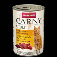 Animonda Animonda Carny Adult (marha,csirke,kacsaszív) konzerv - Felnőtt macskák részére (400g)
