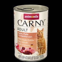 Animonda Animonda Carny Adult (csirke,pulyka,kacsaszív) konzerv - Felnőtt macskák részére (400g)
