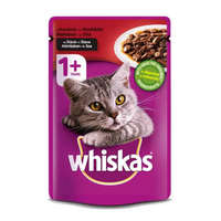 Mars-Nestlé Whiskas Adult Marhával - mártásban - alutasakos (marha) felnőtt macskák részére (100g) 24db/#