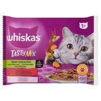 Mars-Nestlé Whiskas Adult TastyMix "A Séf Választása" - mártásban - alutasakos (marha,baromfi,zöldség,lazac,sárgarépa) felnőtt macskák részére (4x85g)