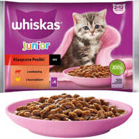 Mars-Nestlé Whiskas Junior "Klasszikus Válogatás" - alutasakos (marha, csirke) mártásban - kölyök macskák részére (4x85g)
