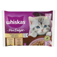 Mars-Nestlé Whiskas Junior Pure Delight "Baromfi Ajánlatok" aszpikban - alutasakos (pulyka,csirke) kölyökmacskák részére (4x85g)