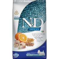 N&amp;D Ocean N&D Dog Ocean tőkehal, tönköly, zab&narancs adult mini 2,5kg