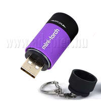  ACSL-65P miniatür, tölthető, USB elemlámpa (zseblámpa) - lila