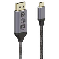 USB Type C - DP (Display Port) kábel 2m - kétirányú