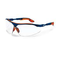 Uvex UVEX 9160 I-VO védőszemüveg. Futurisztikus forma, cserélhető látómező, kék-narancs kerettel, víztiszta lencse