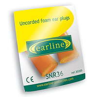 Earline® Earline narancs színű, lekerekített hengeres PU füldugó (SNR 36dB) 30205