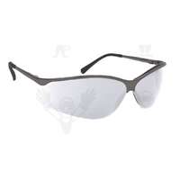 Lux Optical® Lux Optical Titalux, víztiszta lencsés munkavédelmi szemüveg, karc- és páramentes lencse, fekete fémkerettel, 62210-es