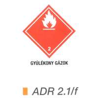  Gyúlékony gázok ADR 2.1/f