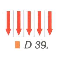  Irányt jelzö nyíl piros színben D39