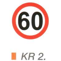  60 km sebességkorlátozás KR2.