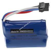 VHBW Helyettesítő modell / RC Akku 7.4V, Li-Ion, 1100mAh, SM-4P csatlakozó