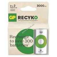 GP GP ReCyko Ni-MH akku HR20 góliát akku (D), 3000mAh 2db/csomag - A készlet erejéig!