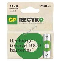 GP GP ReCyko Ni-MH akku HR6 (AA), 2100mAh 4db/csomag - A készlet erejéig!