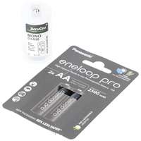 Eneloop Panasonic eneloop Mignon, AA akku Ni-MH, 1.2V, 2500mAh 2db/csom. + Mono, D, LR20 adapter