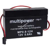 MULTIPOWER Ólomakku Multipower típus MP0.8-12H Motor-gombhoz/kapcsolóhoz 12V 0,8Ah