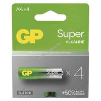 GP GP Super alkáli, AA, mignon, ceruza elem 4db/csomag - Kiárusítás!
