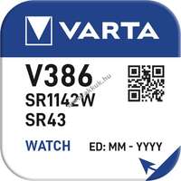 Varta Varta 386/301/SR43 Silver Oxide óra elem 1db/csomag - Kiárusítás!