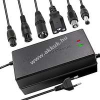 Hálózati töltő, tápegység, adapter e-bike/roller Li-Ion akkuhoz 54.6V 5A, több féle csatlakozóva