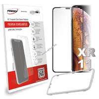 Powery Biztonsági üvegfólia, védőfólia iPhone XR, iPhone 11, porvédelem hangszóróhoz 2.5D