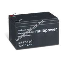 MULTIPOWER Ólom akku 12V 12Ah Multipower típus MPC12-12 ciklusálló, ciklikus