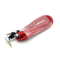 VHBW Helyettesítő Spirál jack kábel Dr. Dre Monster Beats, piros, 3,5 mm - 6,3 mm - Kiárusítás!