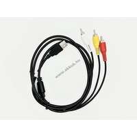 vhbw USB kábel 3x RCA (audio-video), HDD médialejátszóhoz, házimozi erősítőhöz