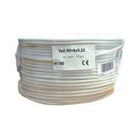 Egyéb VEZETÉK 6x0.22+2x0.5 (mm²), 6 eres erősített biztonságtechnikai, riasztó kábel