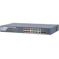  Hikvision DS-3E0318P-E (B) 18 portos PoE switch (230 W), 16 PoE + 2 kombinált uplink port, nem menedzselhető